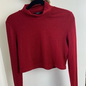 forever 21 mock neck crop top